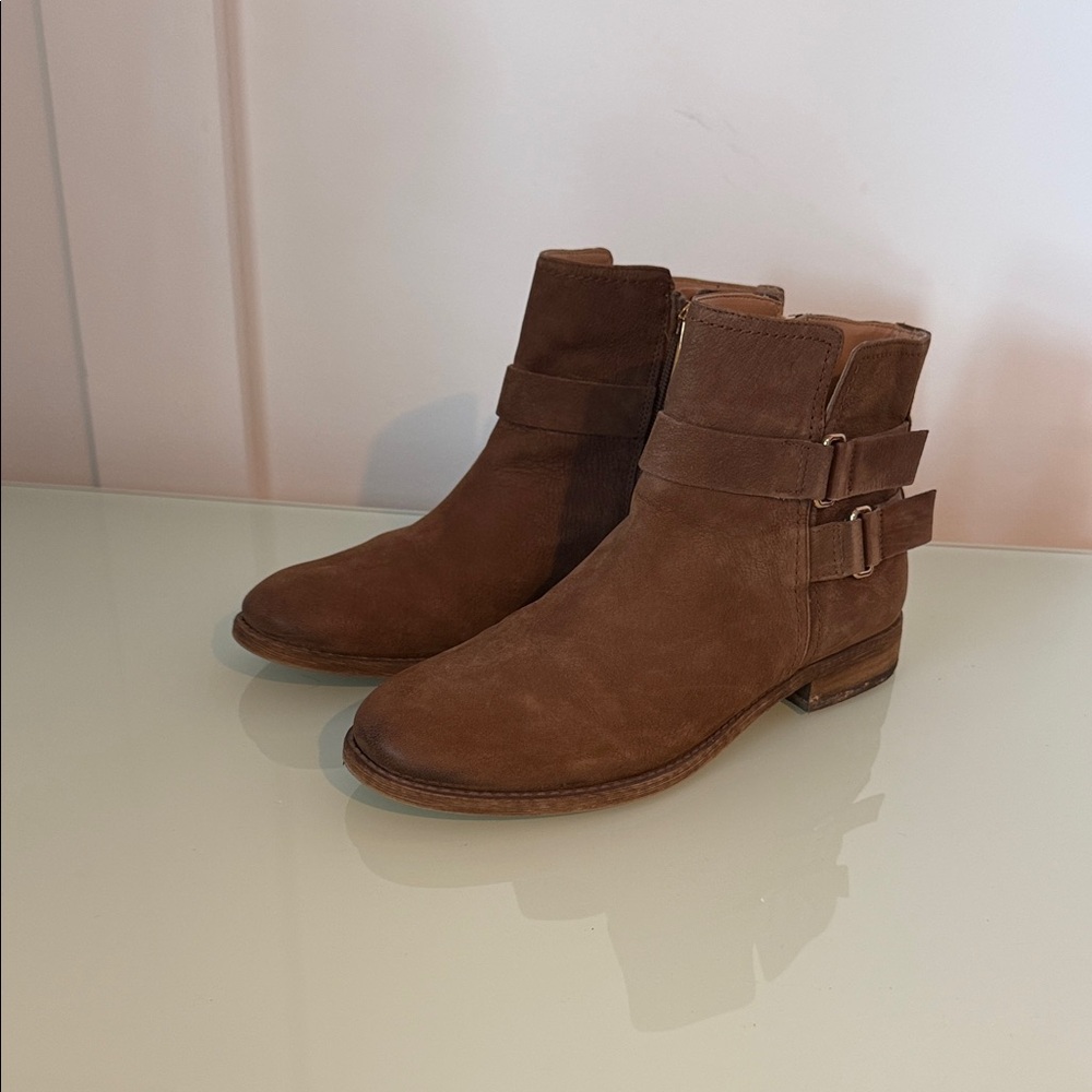 Franco Sarto Brown Ankle Boots - Picture 1 of 11